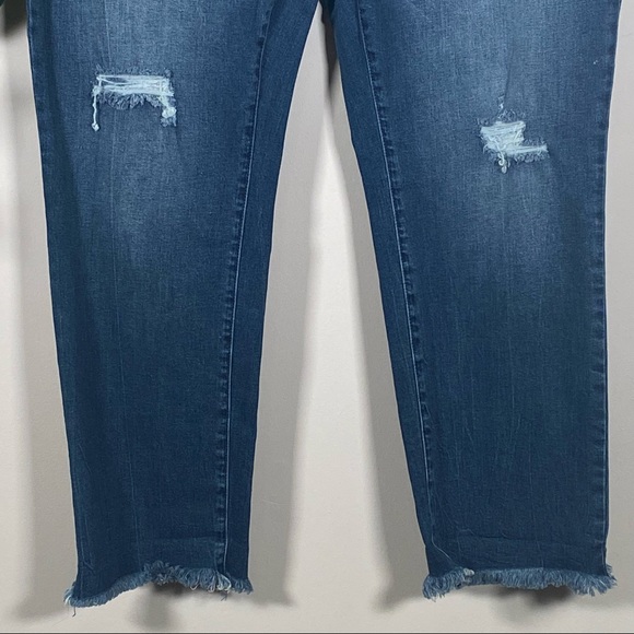 SEVEN7 women’s mid rise slim straight sequin iron on patches jeans plus size 20W - Picture 3 of 7